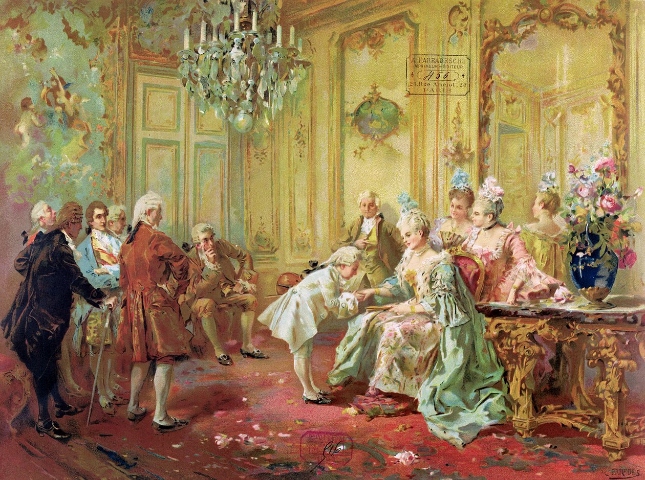 A apresentação do jovem Mozart a Madame de Pompadour em Versalhes em 1763 de Vicente de Paredes