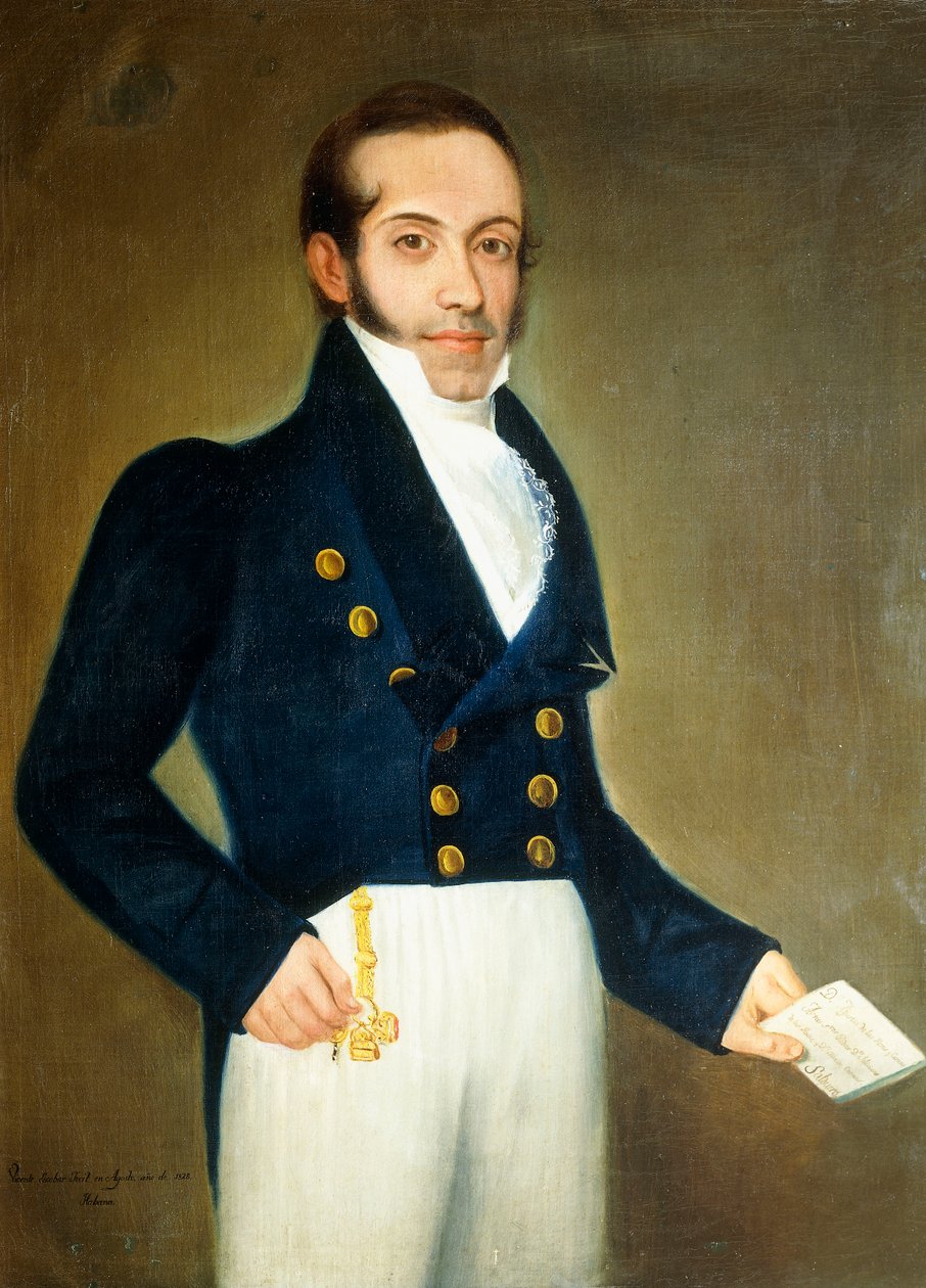 Retrato de Don Agustin das Heras e Carazo, 1828 de Vicente Escobar