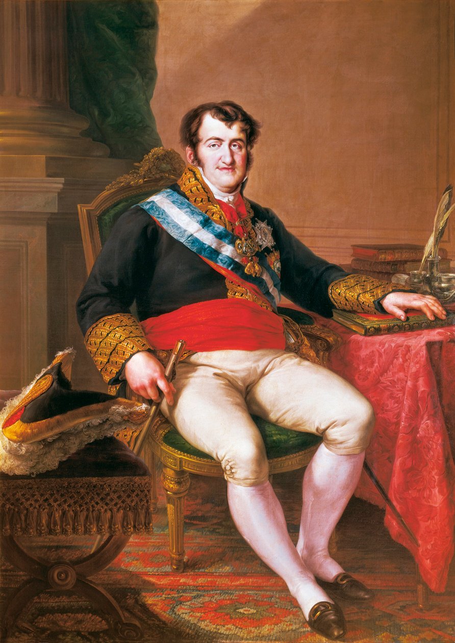 Retrato de Fernand VII de Espanha ( 1784-1833) (óleo sobre tela) de Vicente Lopez y Portana