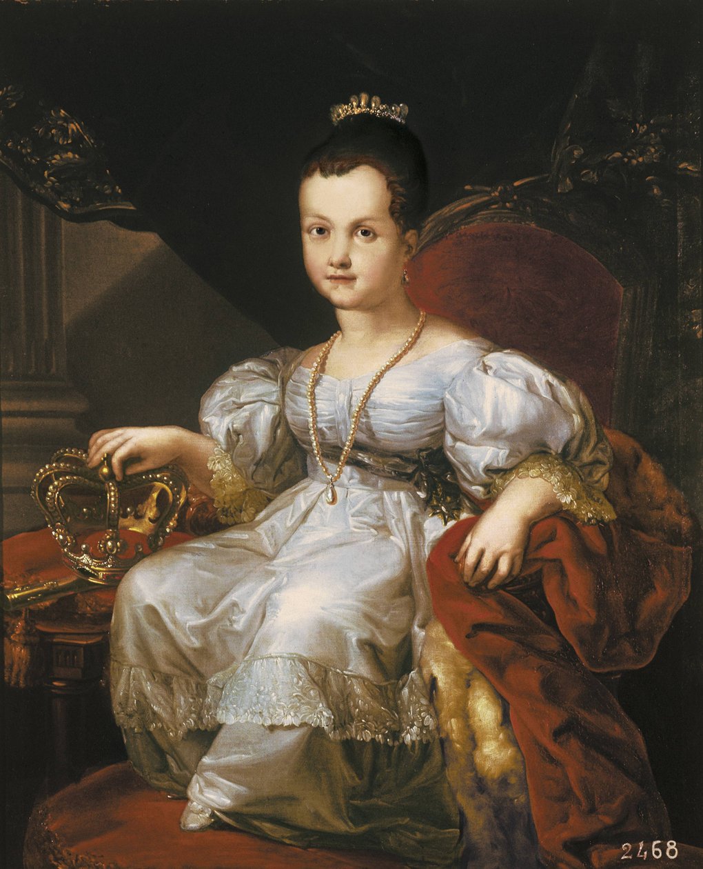 Retrato de Isabella II em criança (óleo sobre tela) de Vicente Lopez y Portana