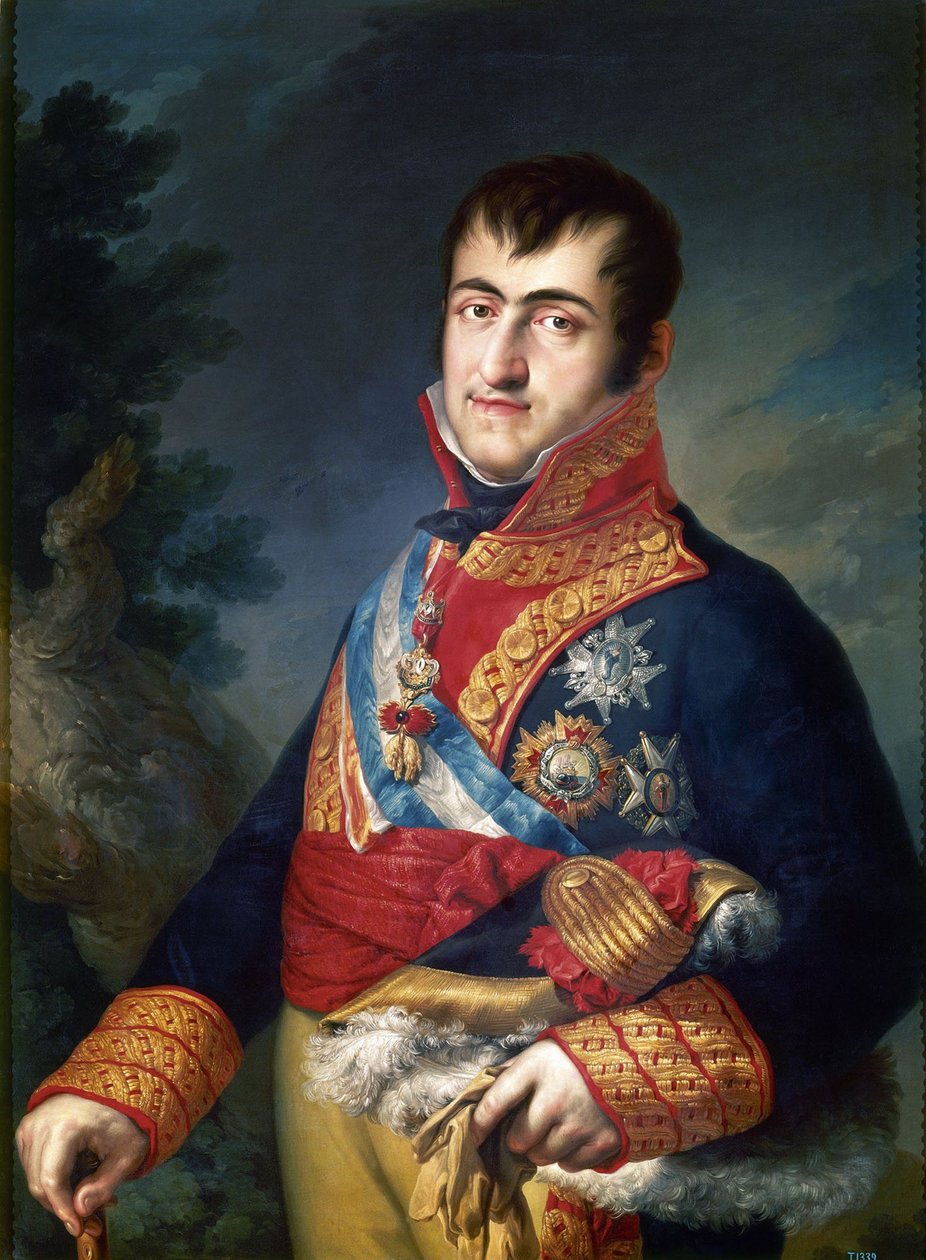 Retrato do rei Fernando VII da Espanha, 1814-1815 de Vicente Lopez y Portana