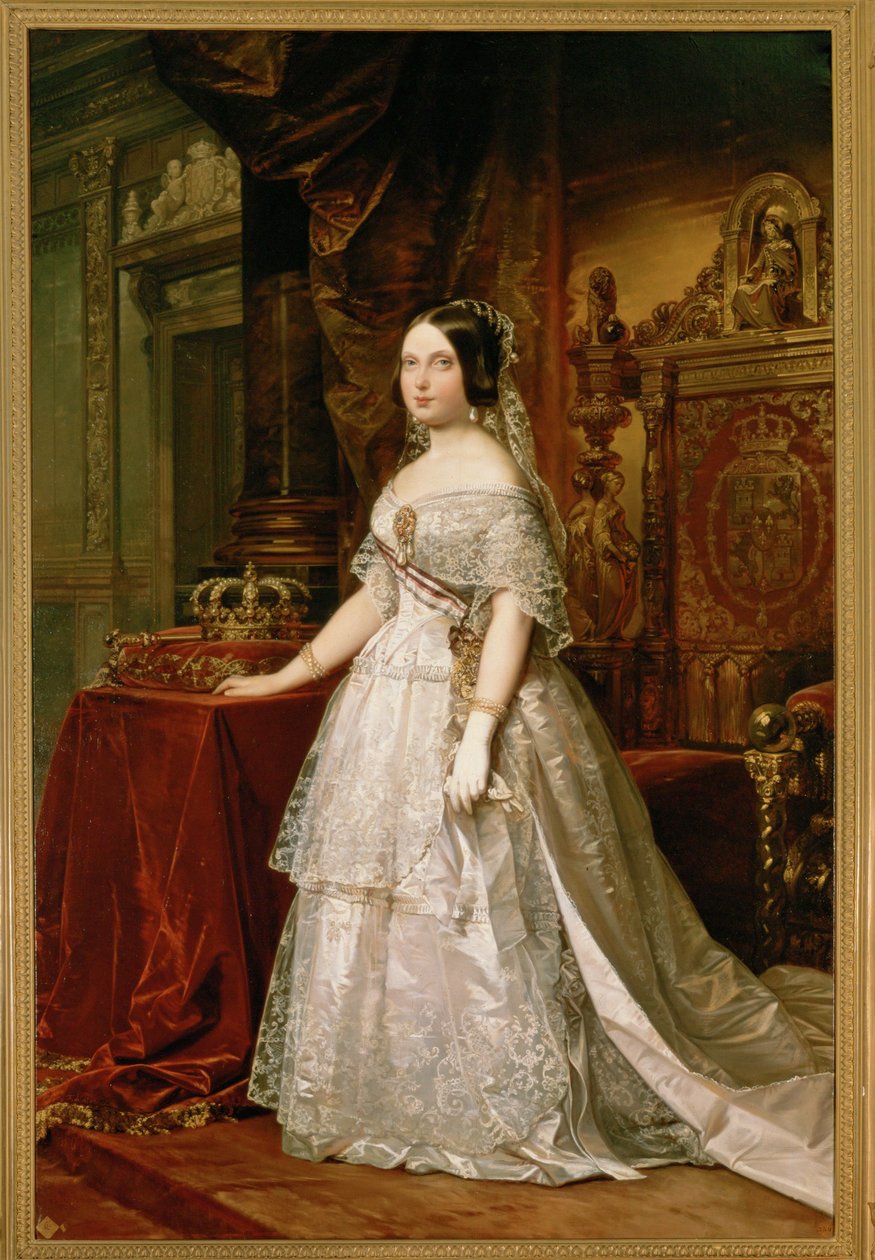Rainha Isabel II (pintura sobre tela) de Vicente Lopez y Portana