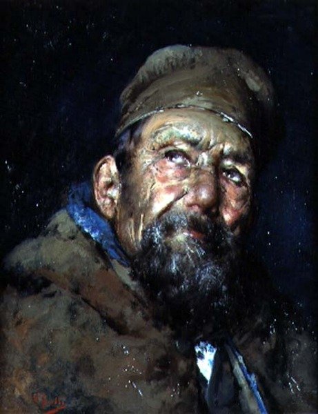 Um Italiano Pensivo (óleo sobre tela) de Vicenzo Irolli