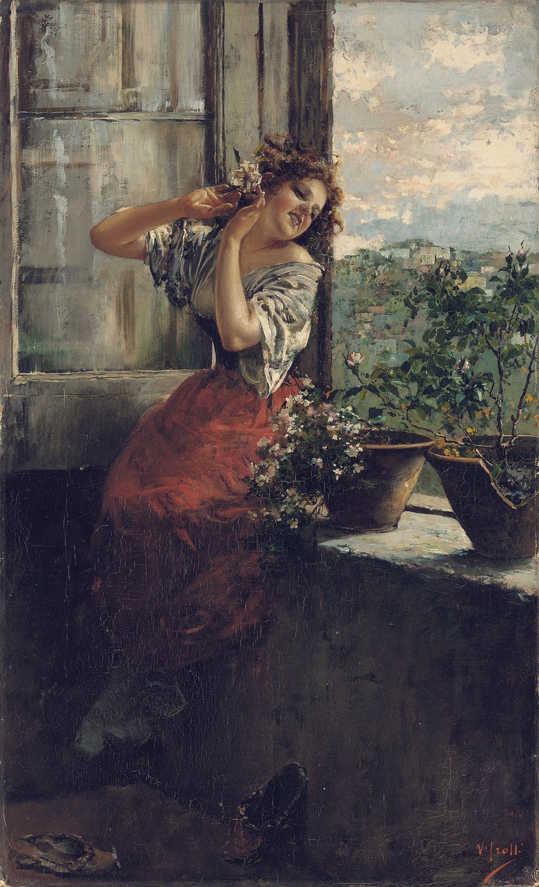 Pensamentos distantes (óleo sobre tela) de Vicenzo Irolli