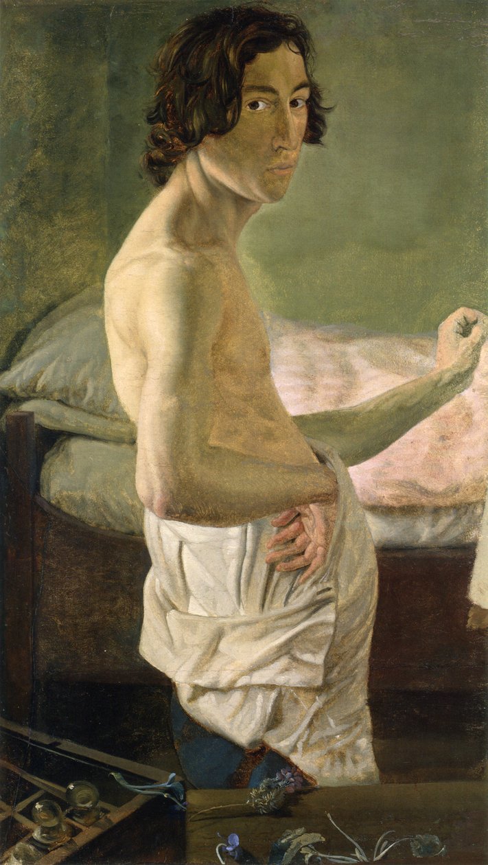 Auto-retrato no cavalete de Victor Emil Janssen