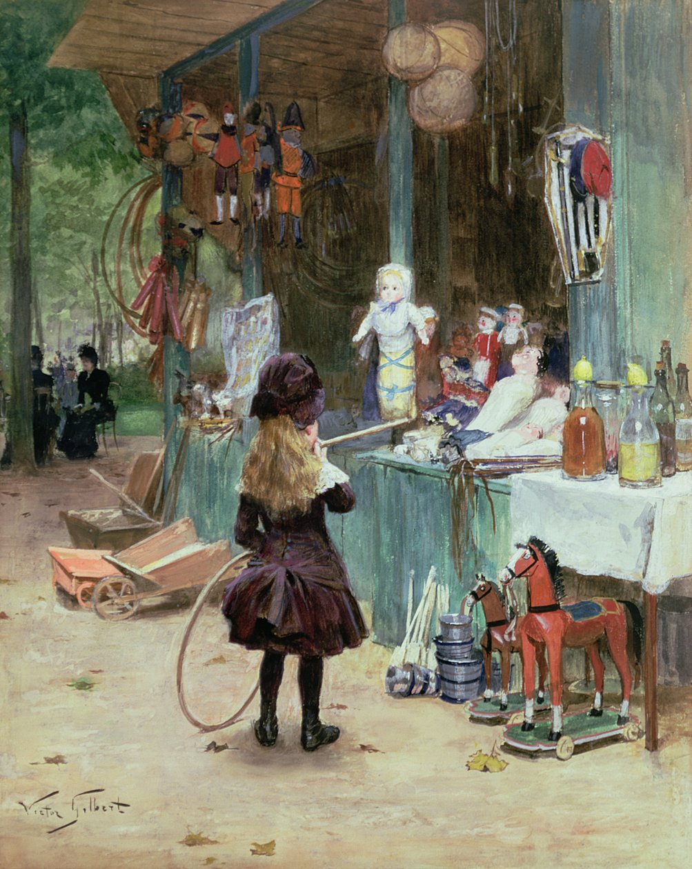Nos Jardins dos Campos Elísios, c.1897 de Victor Gabriel Gilbert