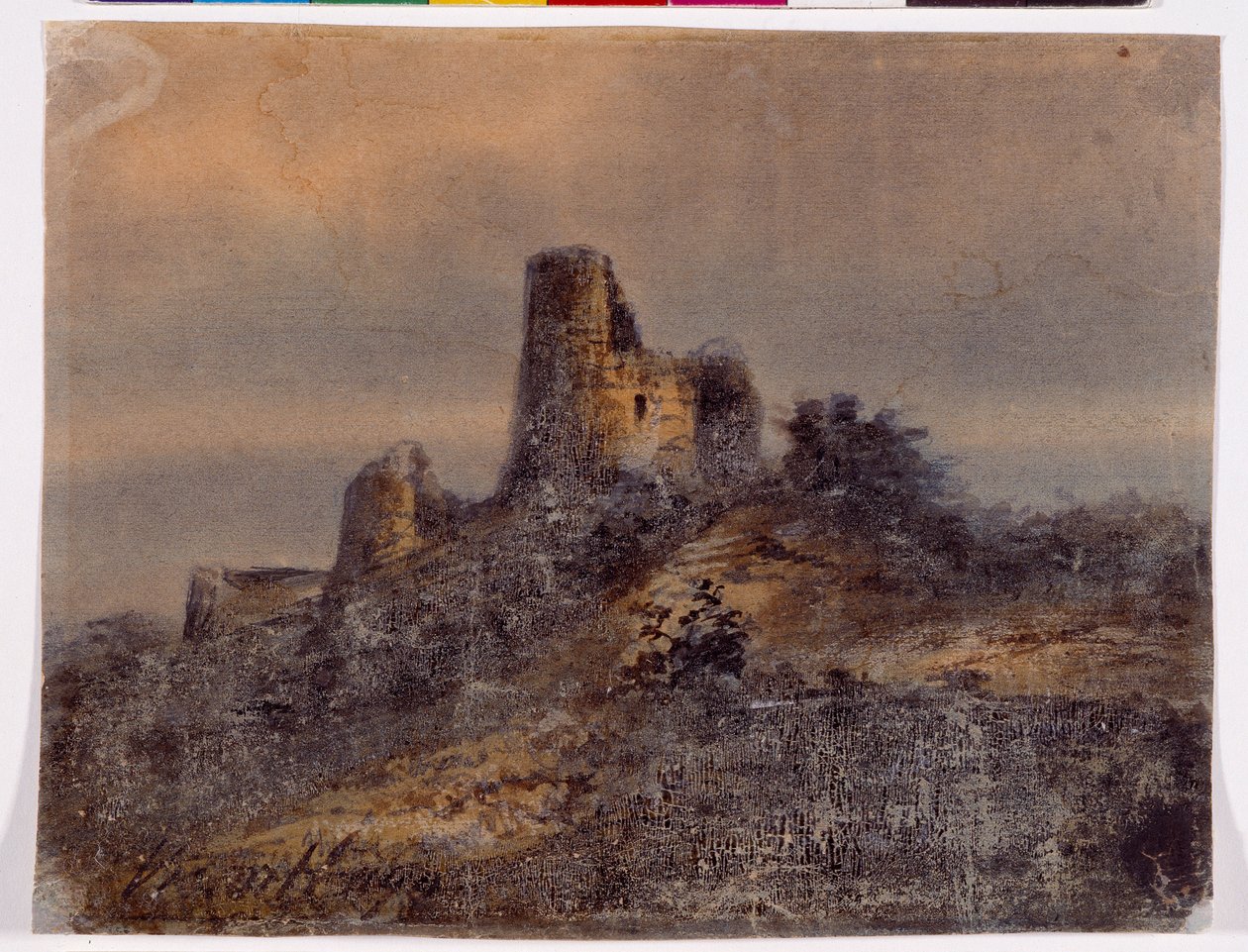 Ruínas de um castelo medieval de Victor Hugo