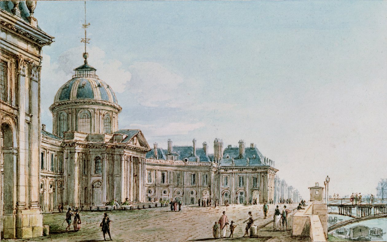 Vista do Colégio das Quatro Nações, Paris, c.1810 de Victor Jean Nicolle
