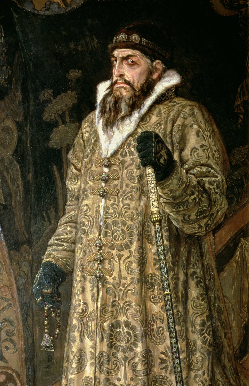 Czar Ivan IV Vasilyevich o Terrível 1530-84 1897 óleo sobre tela detalhe de 89327 de Victor Mikhailovich Vasnetsov