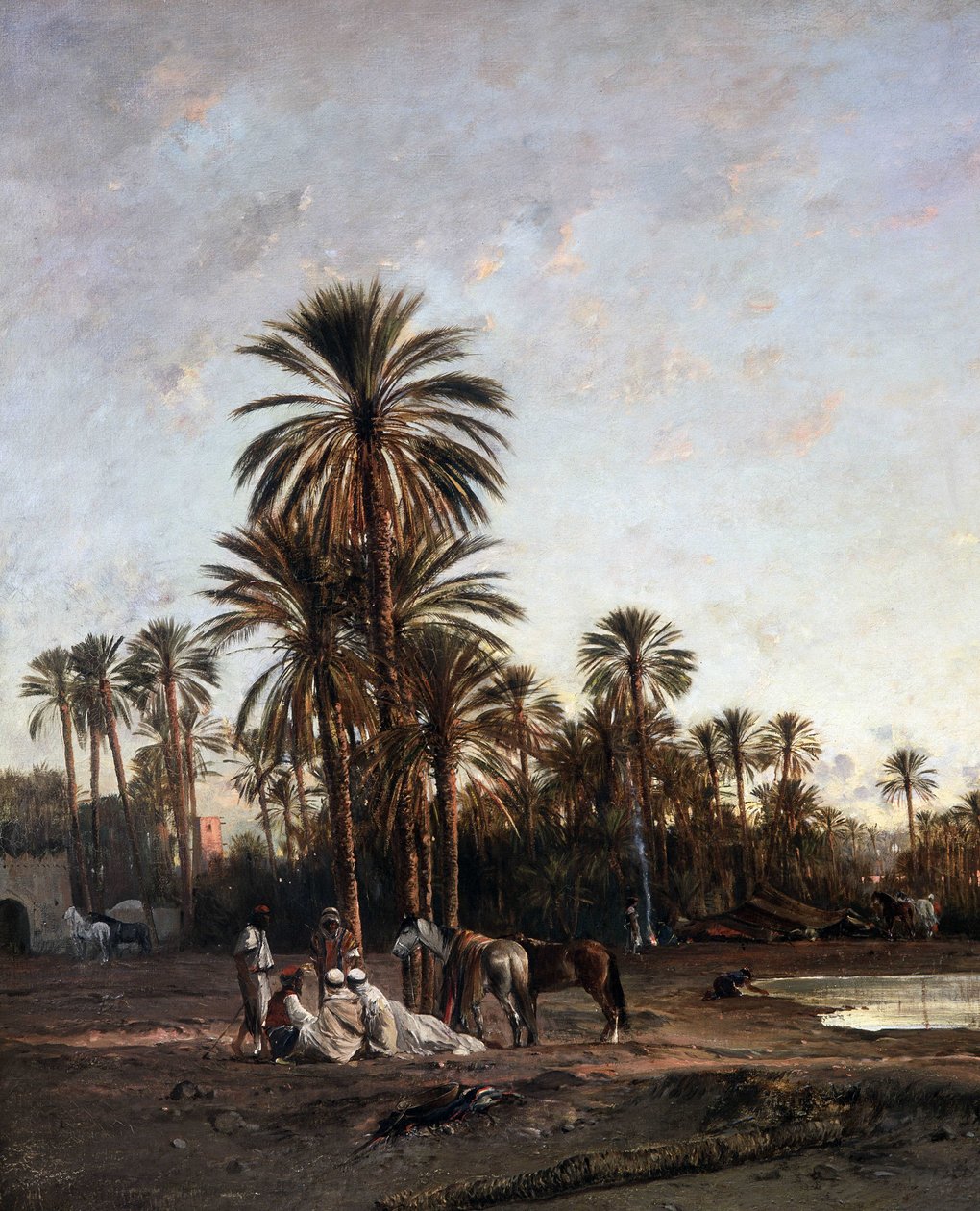 Lago da África. 1866 (óleo sobre tela) de Victor Pierre Huguet