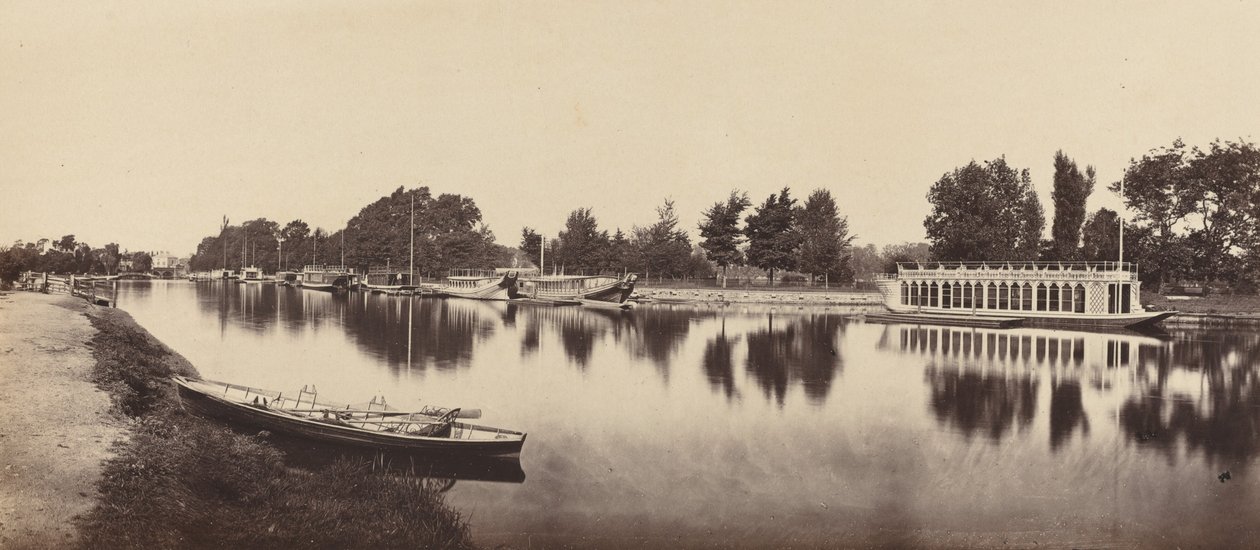 Barcaças em Oxford, 1862. de Victor A Prout