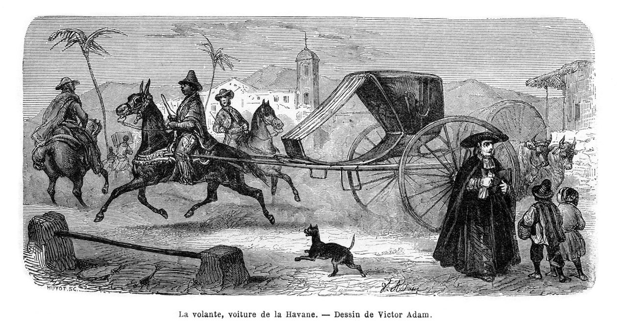Carruagem, Havana, Cuba, 1859. de Victor Adam