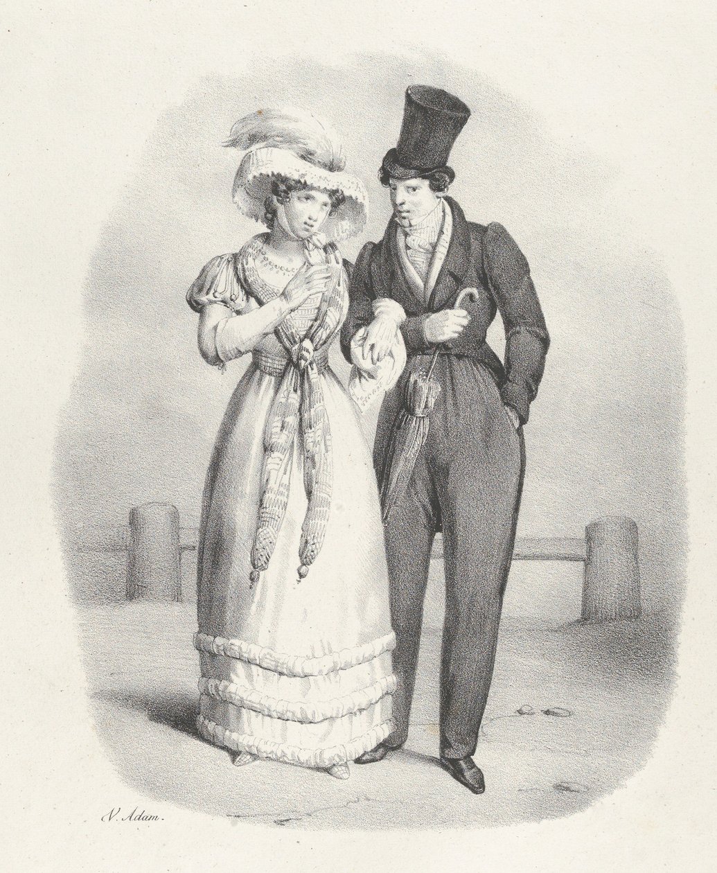 Indivíduo. V: Ela é uma mulher honesta Ela é uma mulher honesta, 1824. de Victor Adam