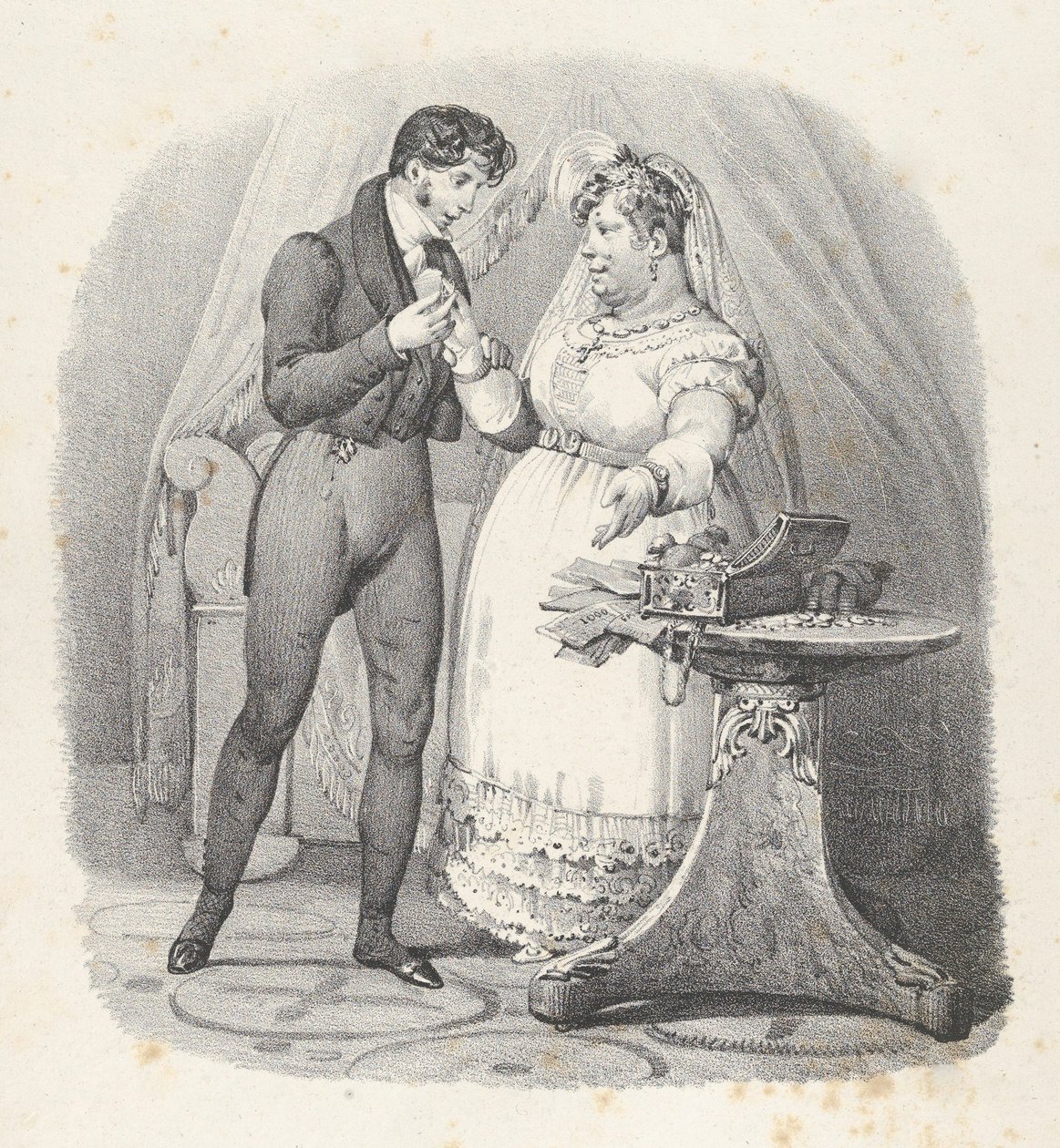 Indivíduo. XVII: Deve haver um Fim! Vou me casar Deve acabar! Sou casado, 1824., de Victor Adam