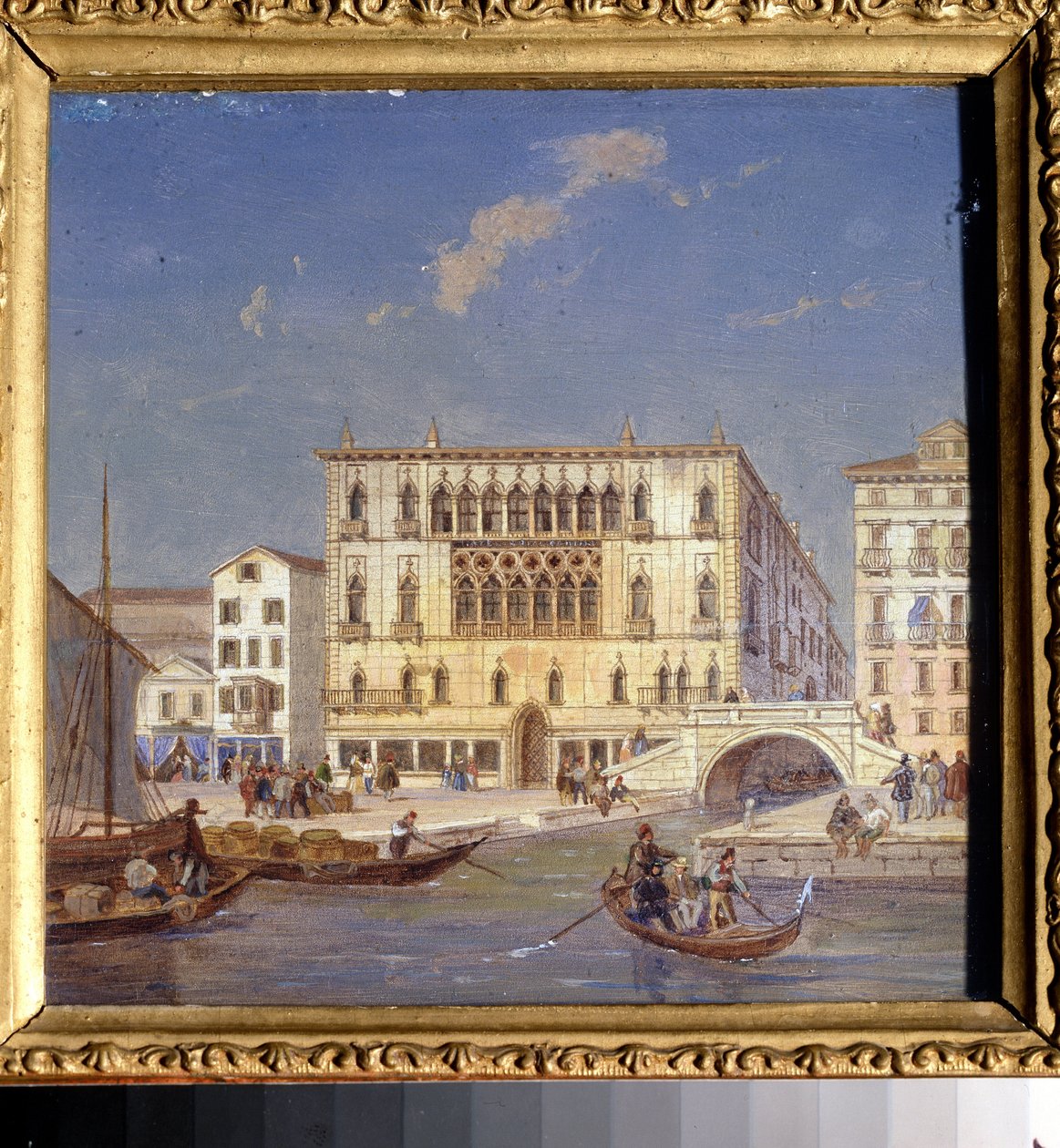 ""Vue de Venise: le palais Bernardo"" (Vistas de Veneza. O Palazzo Bernardo) Pintura de Jean-Victor (Jean Victor) Vincent Adam (1801-1867) Museu de Arte do Estado do século XIX, Tula, Rússia de Victor Adam