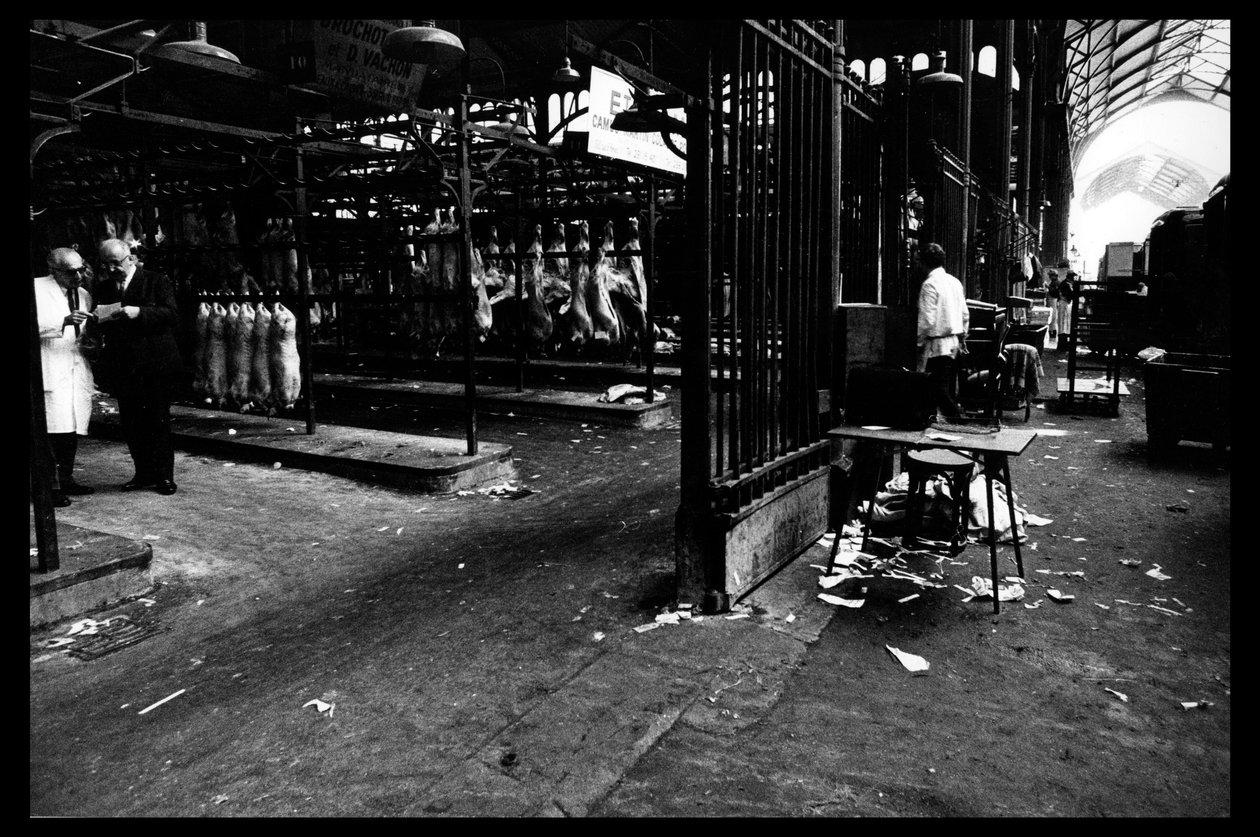Demolição do mercado central em Paris, em agosto de 1971(foto a p/b) de Victor Baltard
