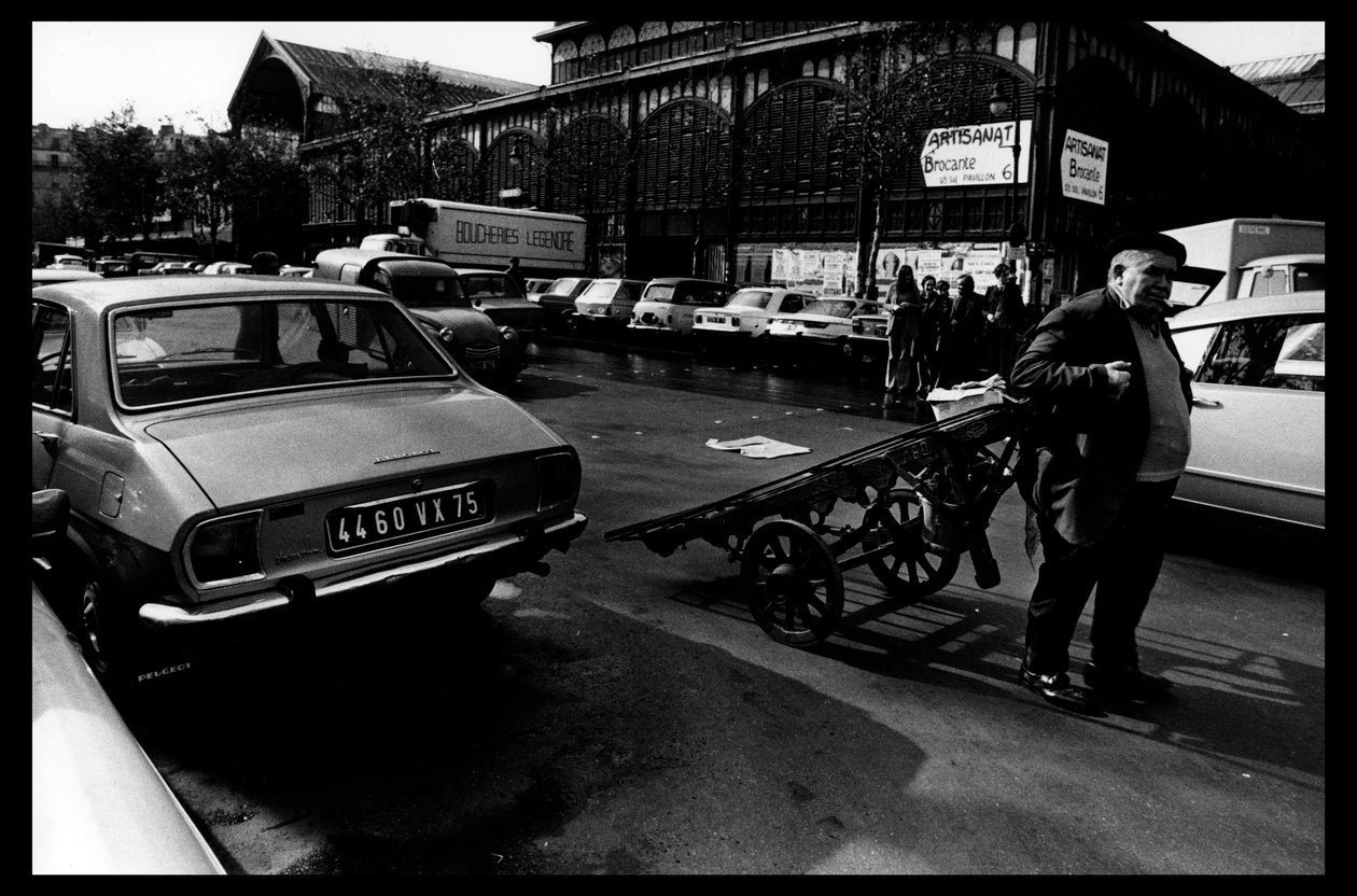 Les halles de Paris, pouco antes da demolição de Agosto de 1971 (foto a p/b) de Victor Baltard