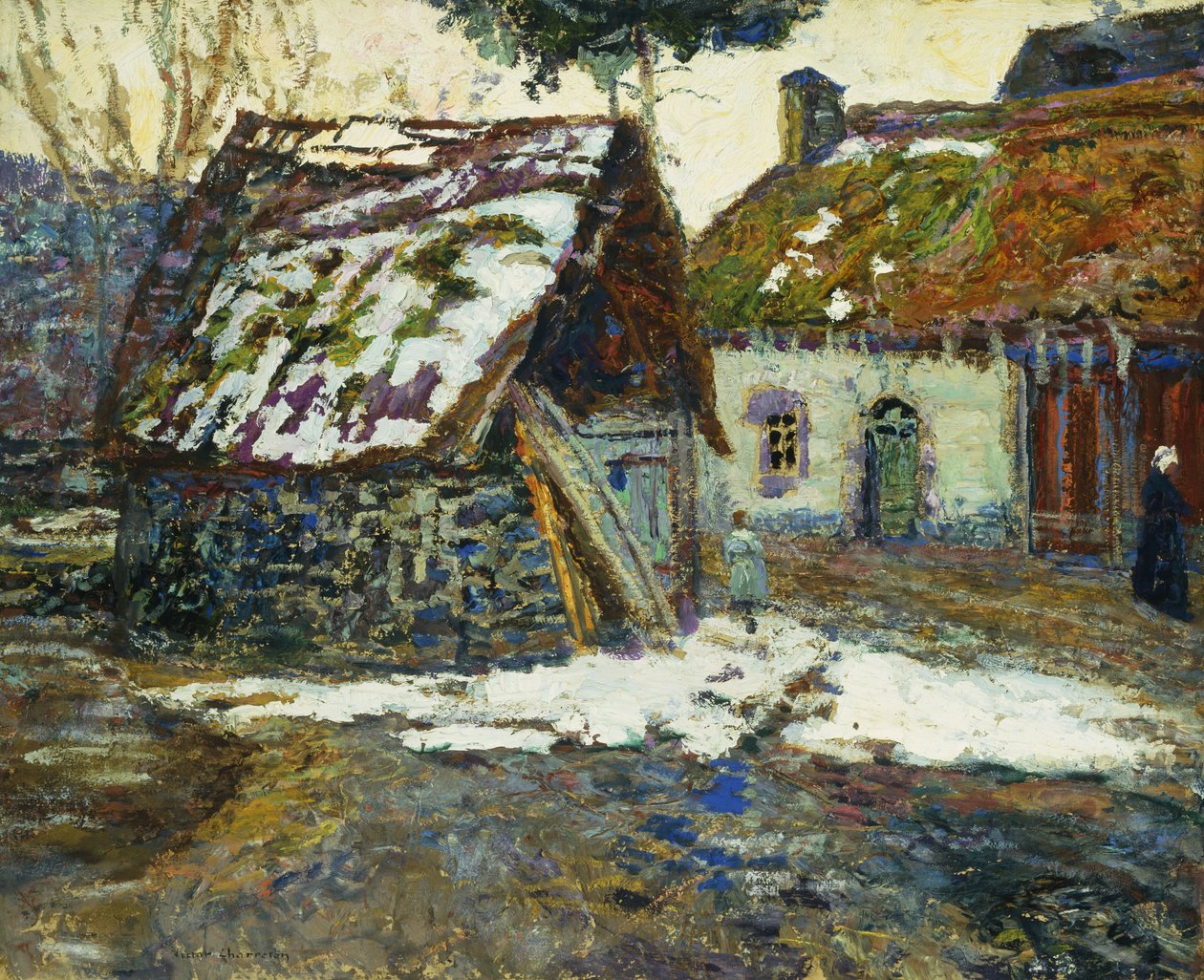 Aldeia no inverno de Victor Charreton