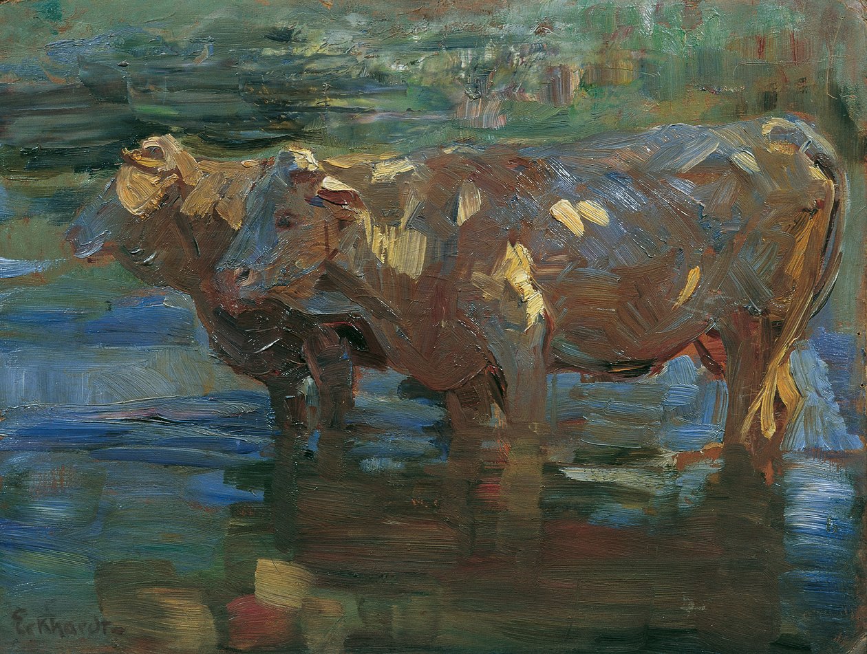 Vacas no bebedouro de Victor Eckhardt von Eckhardsburg