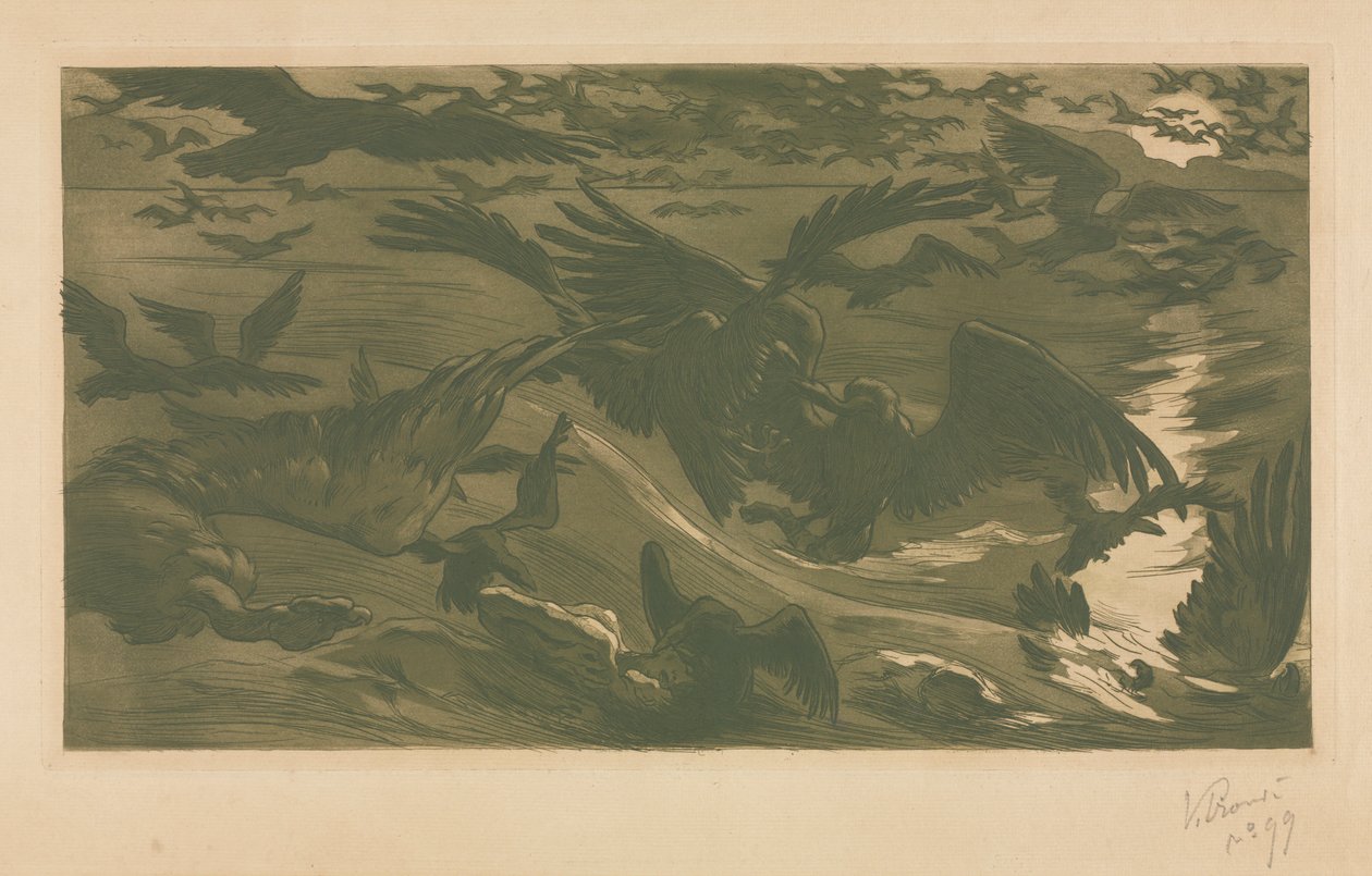 Aves de rapina, 1893. de Victor Emile Prouve