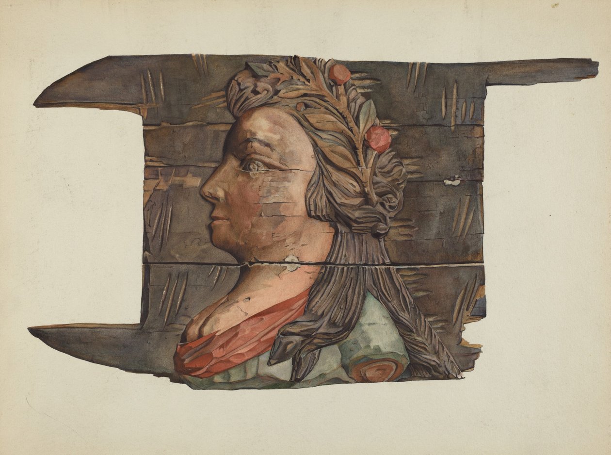 Escultura de madeira, c. 1938. de Victor F. Muollo