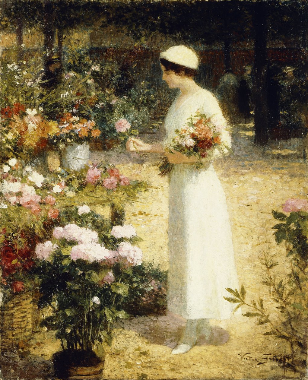 No mercado de flores, de Victor Gabriel Gilbert
