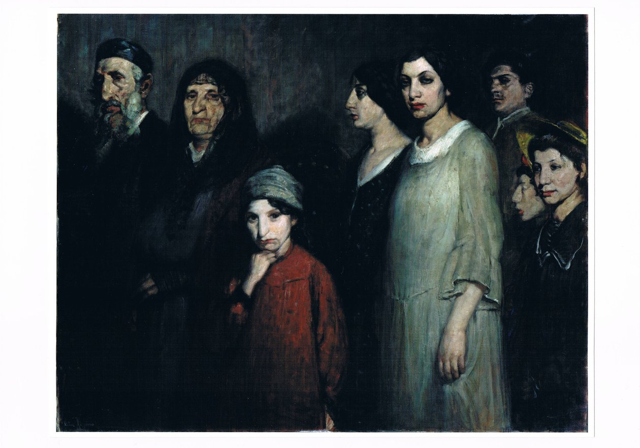 Os Emigrantes, c.1910 (óleo sobre tela) de Victor Hageman