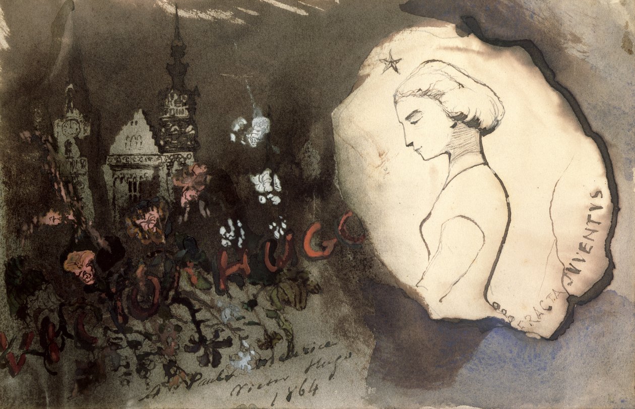 Fracta Juventus, 1864 (caneta e tinta e guache sobre papel) de Victor Hugo