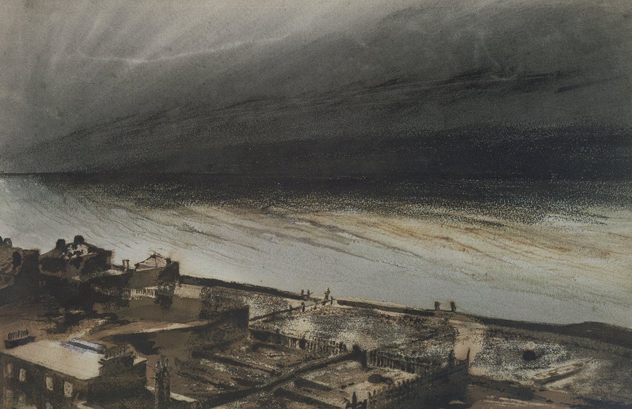 Marine-Terrace, Jersey, 1855 (carvão, lápis e guache sobre papel) de Victor Hugo