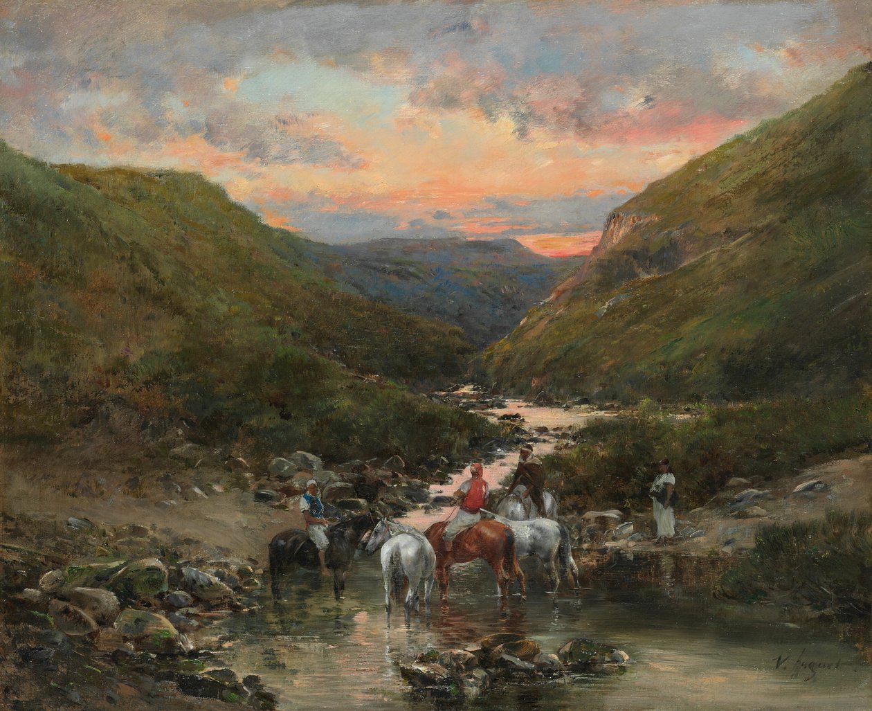 Ravina perto de Biskra, 18901900. de Victor Huguet