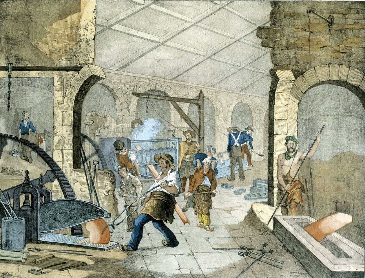 Forjas - Litho de Janson. Século XIX. de Victor Janson