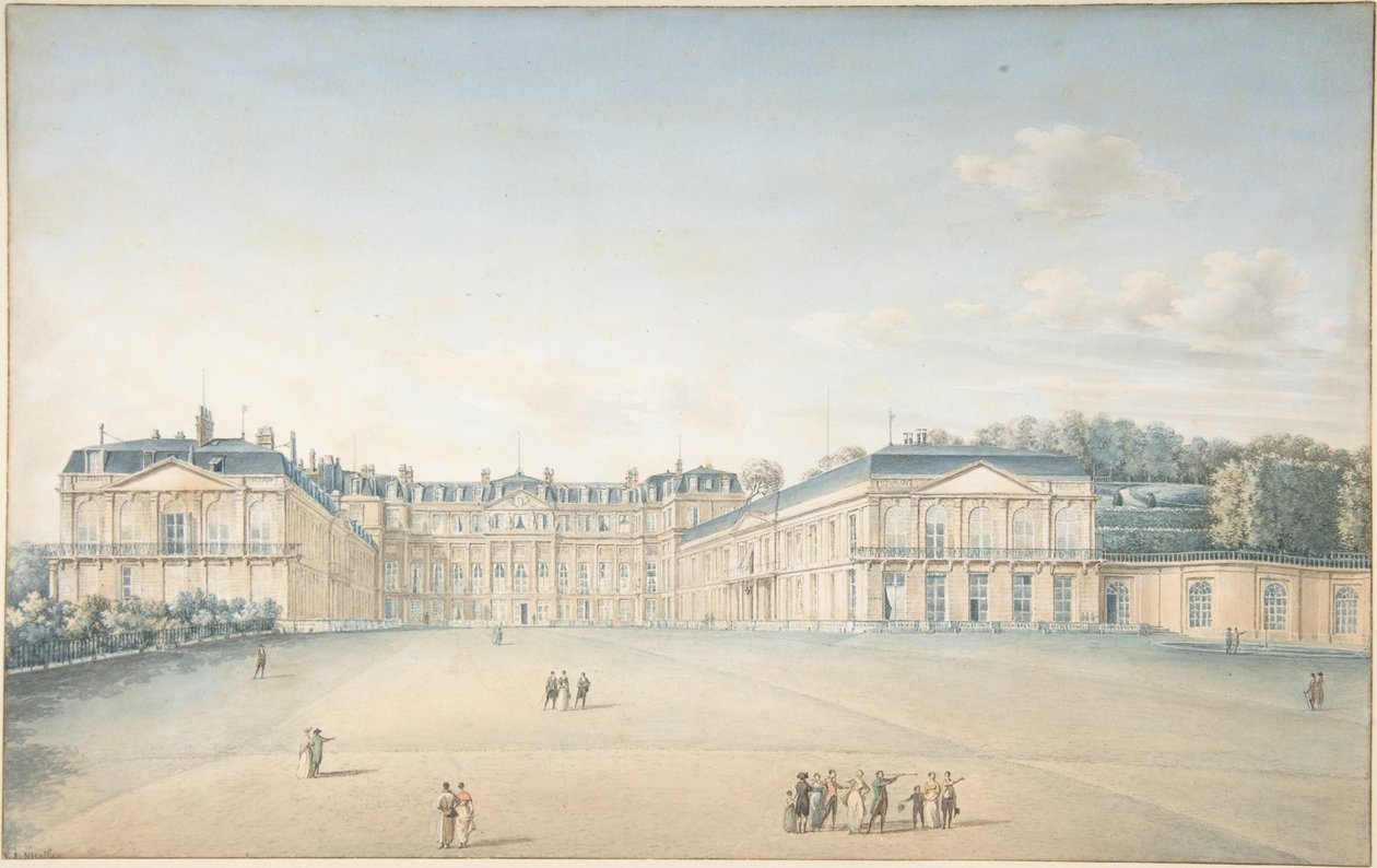 Pátio do Castelo de Saint-Cloud de Victor Jean Nicolle