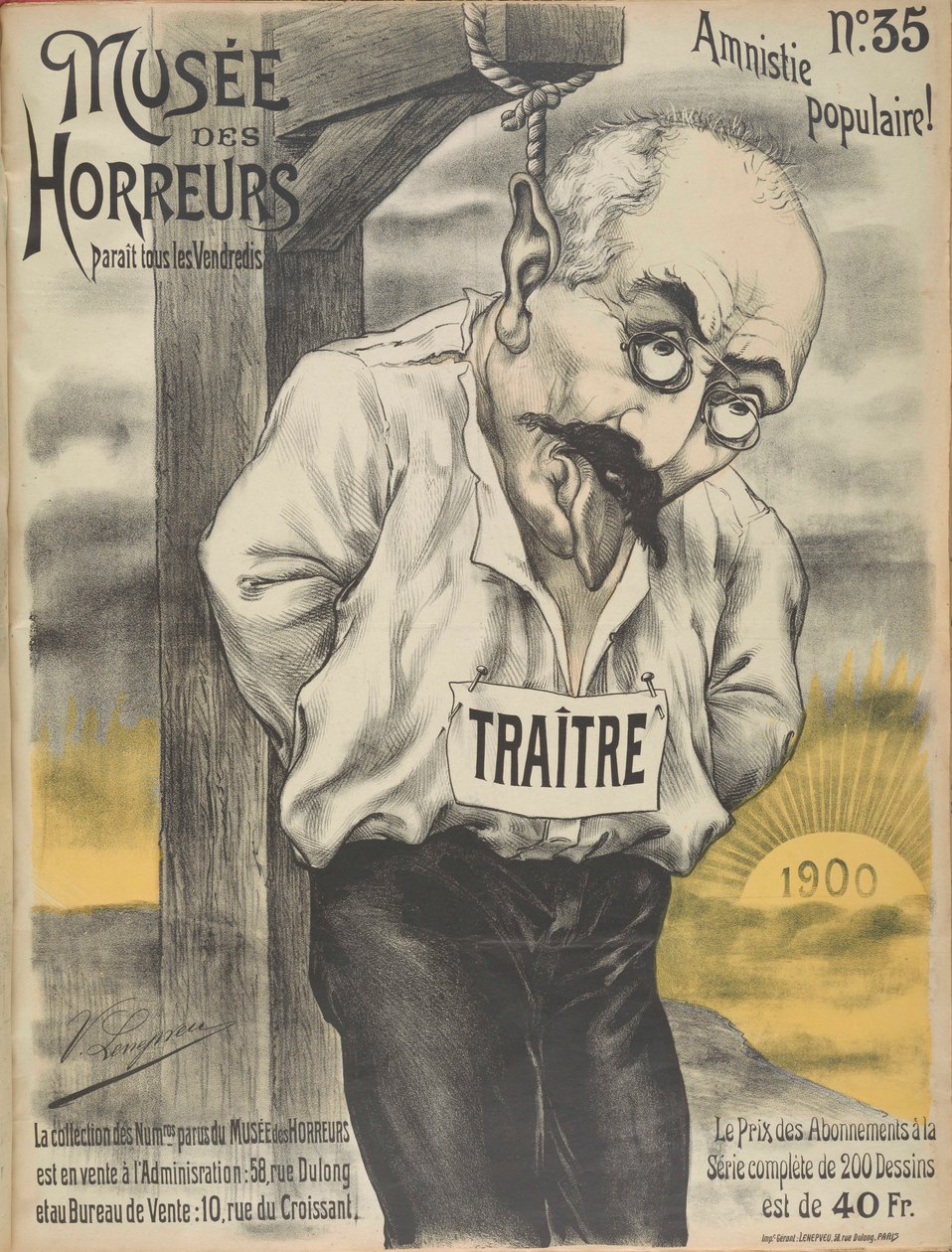 Museu dos Horrores Galeria dos Horrores: Alfred Dreyfus, 1900. de Victor Lenepveu