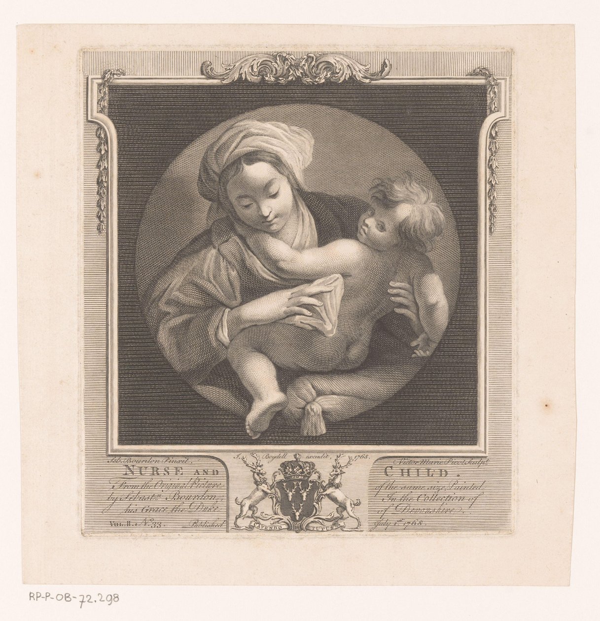 mulher com filho Enfermeira e Criança (título no objeto) de Victor Marie Picot