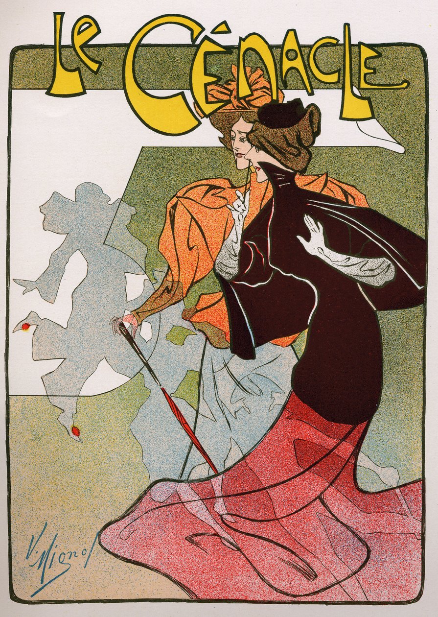 O Cenáculo, Bélgica, final do século XIX (cartaz) de Victor Mignot