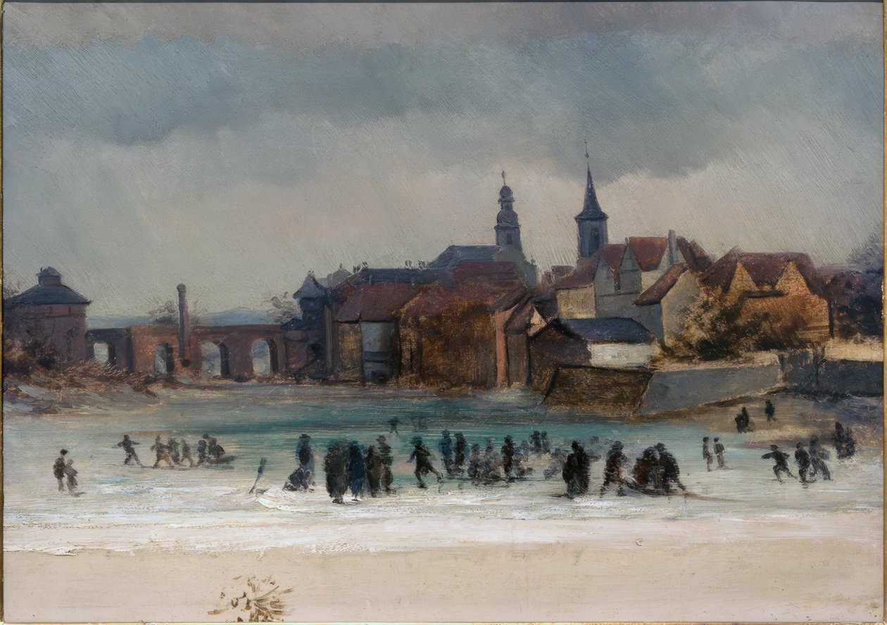 Vista de Sachsenhausen e da Ponte Velha de Victor Müller