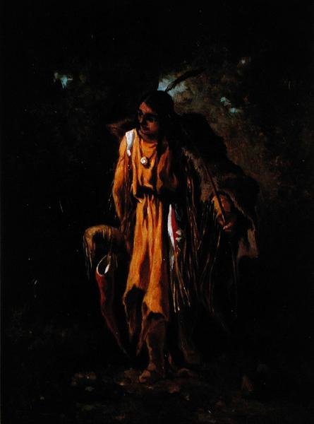 Na floresta (óleo sobre painel) de Victor Nehlig