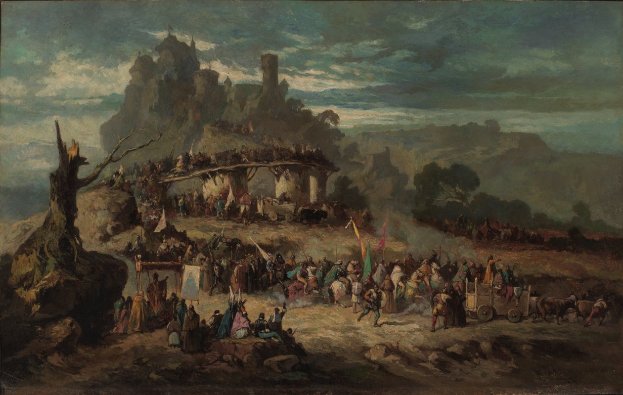 A Partida dos Cruzados, 1863. de Victor Nehlig