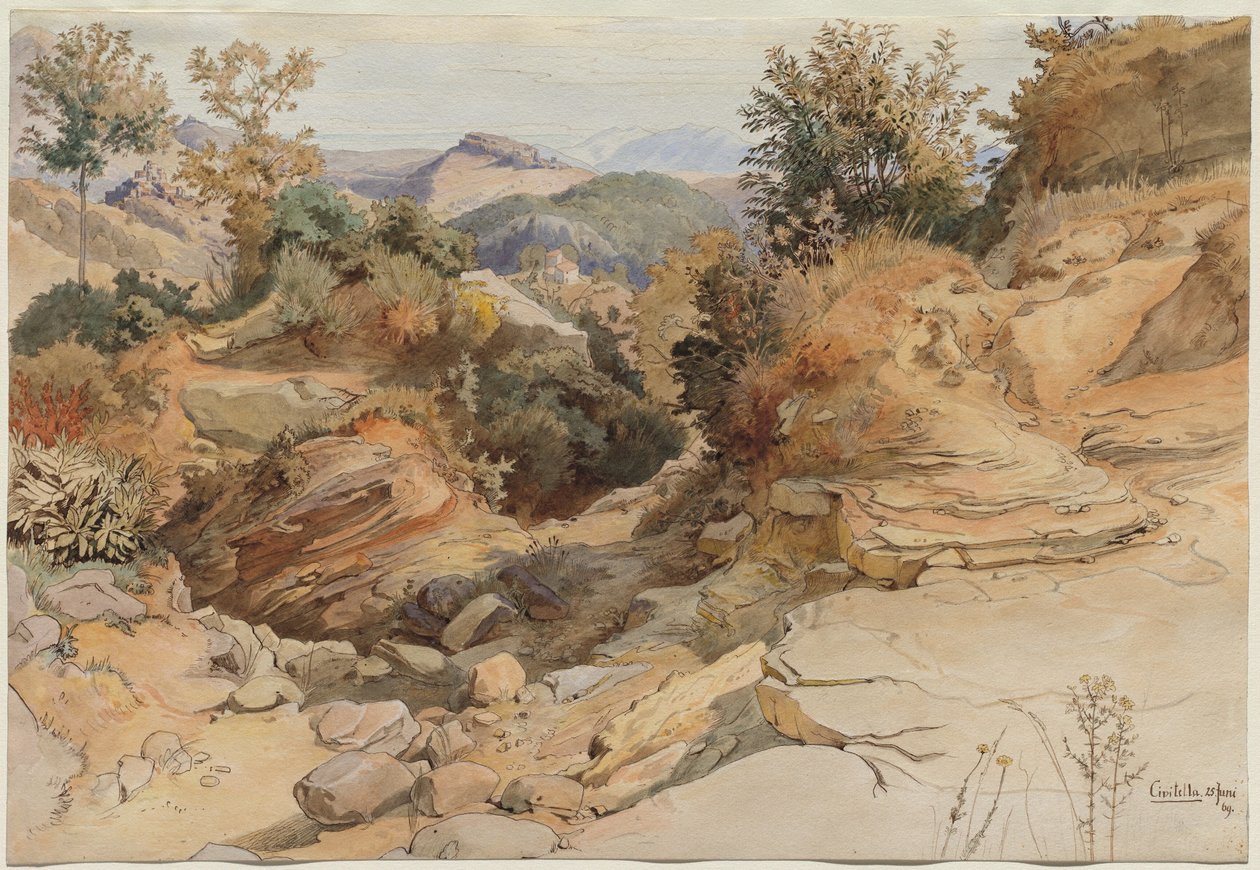 The Sabine Hills e Rocca Santo Stefano, visto de Civitella de Victor Paul Mohn