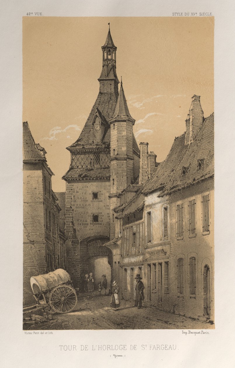 Arquitetura pitoresca ou monumentos do século XV. E XVI. Séculos: Castelos da França dos séculos XV e XVI: Pl. 42, Tour De L