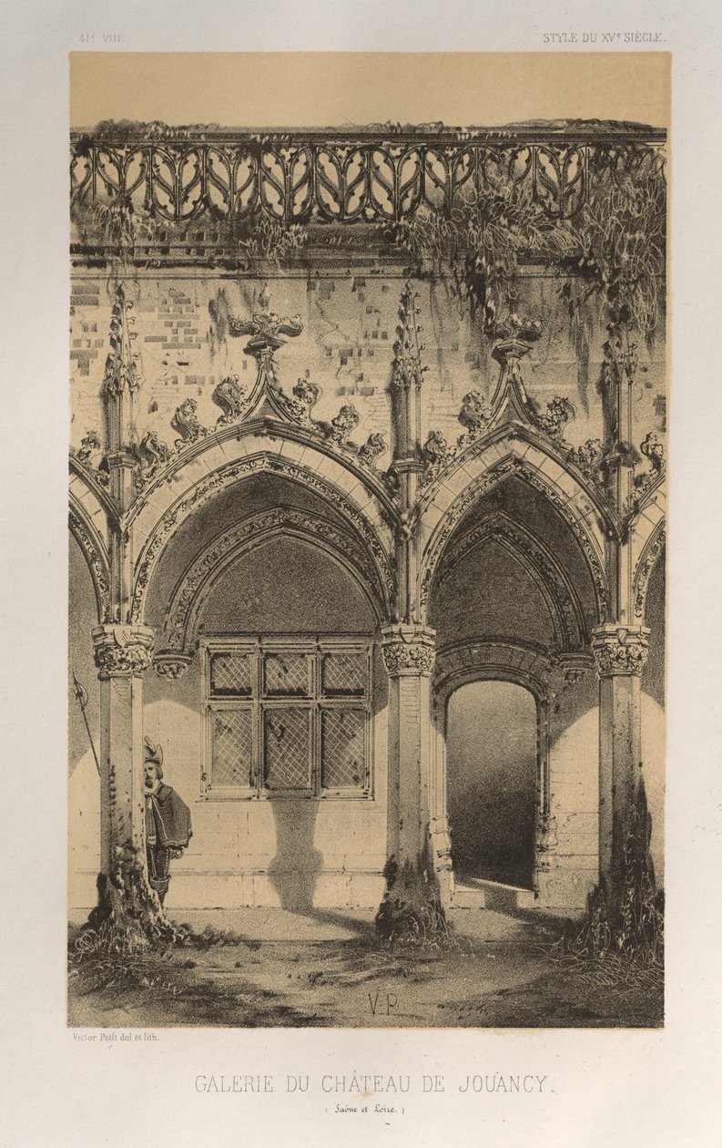... Pl. 41, Galerie Du Château De Jouancy Saone e Loire, 1860. de Victor Petit