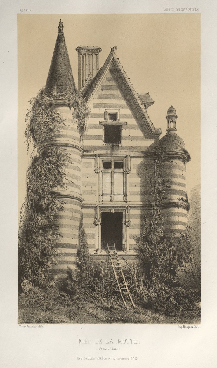 ... Pl. 72, Fief De La Motte Saône et Loire, 1860. de Victor Petit