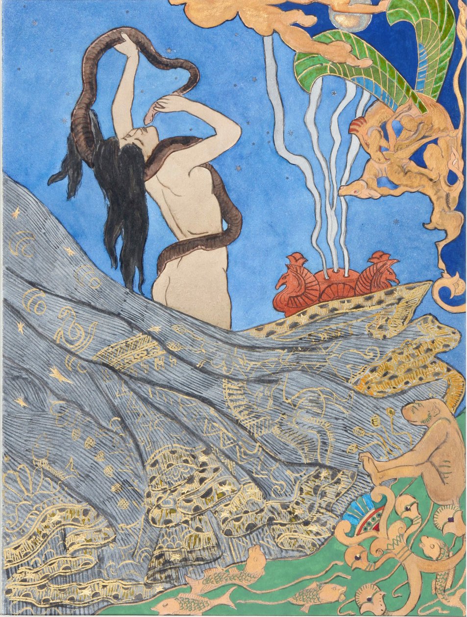 Ilustração para Salammbô de Gustave Flaubert, 1893. de Victor Prouvé