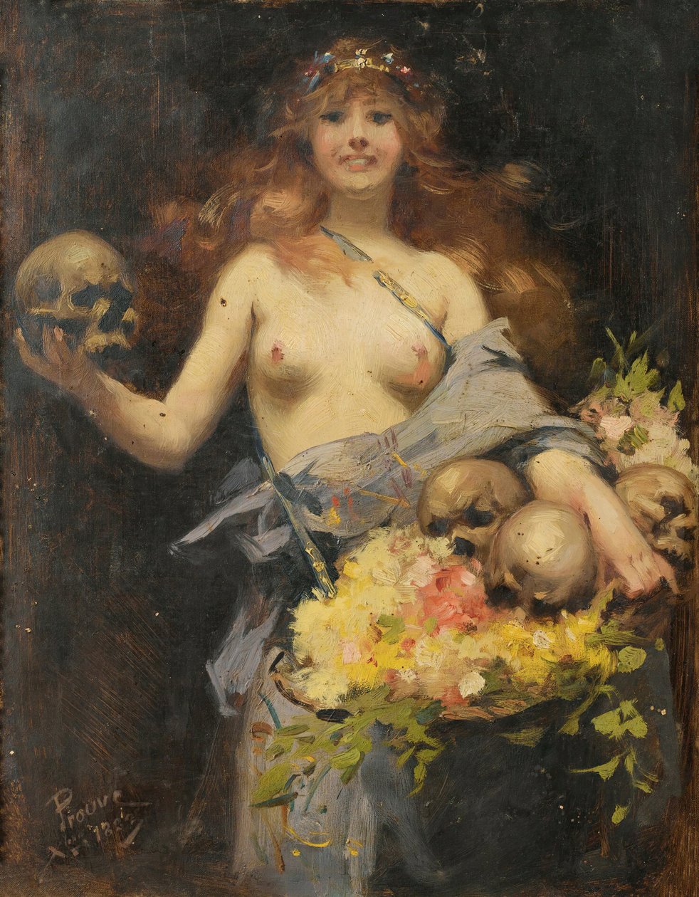 O vendedor de flores, 1882. de Victor Prouvé