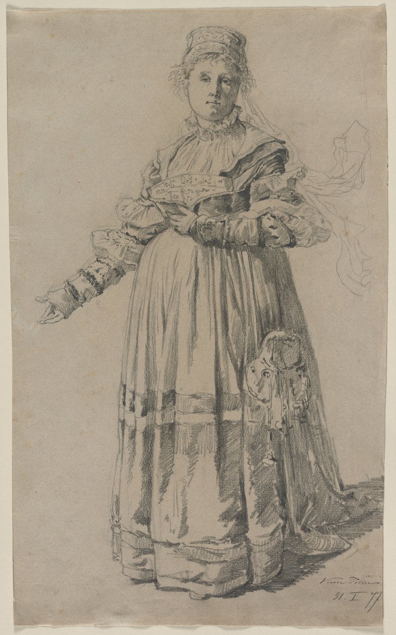 Mulher em pé, 1877. de Victor Tobler