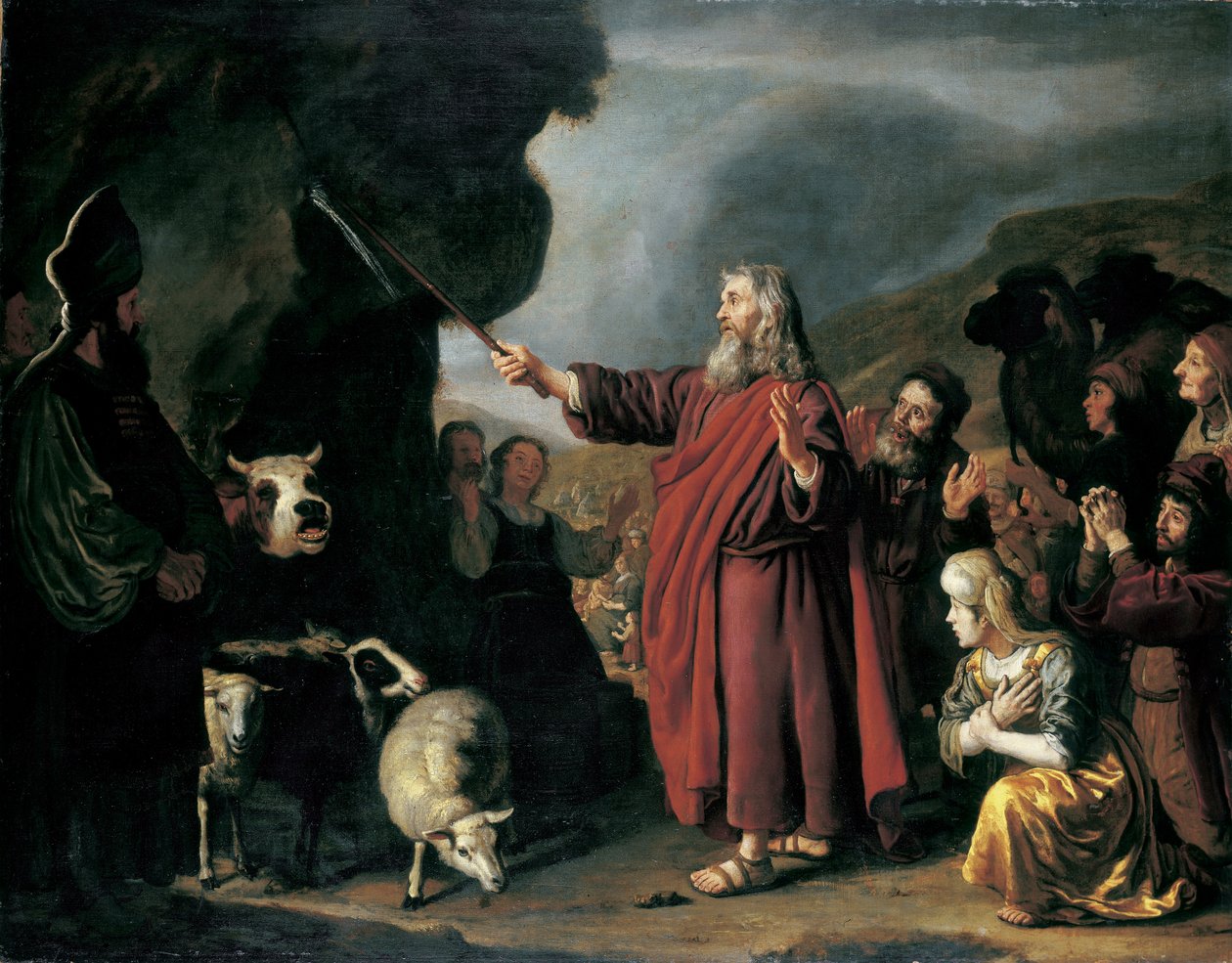 Moses golpeando a rocha de Victors