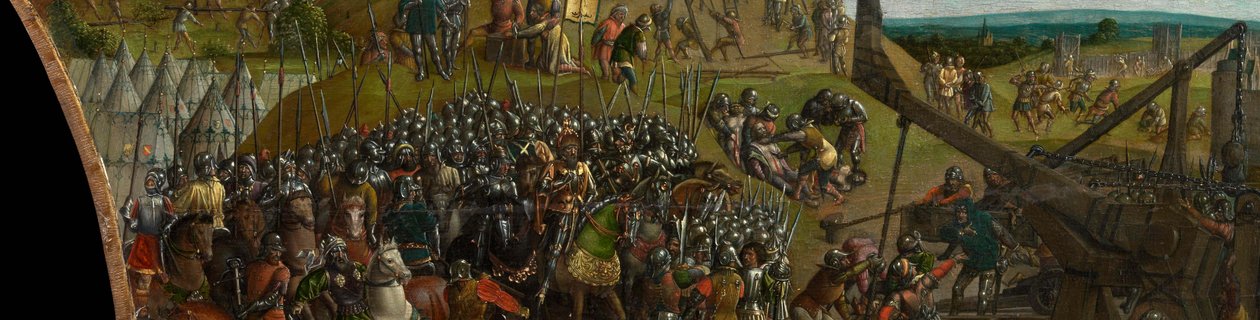 Conquista de Jerusalém por Tito (predela) de Vienna Master of Mary of Burgundy