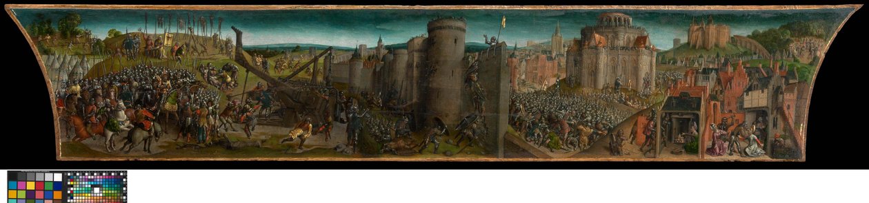 Conquista de Jerusalém por Tito (predela) de Vienna Master of Mary of Burgundy
