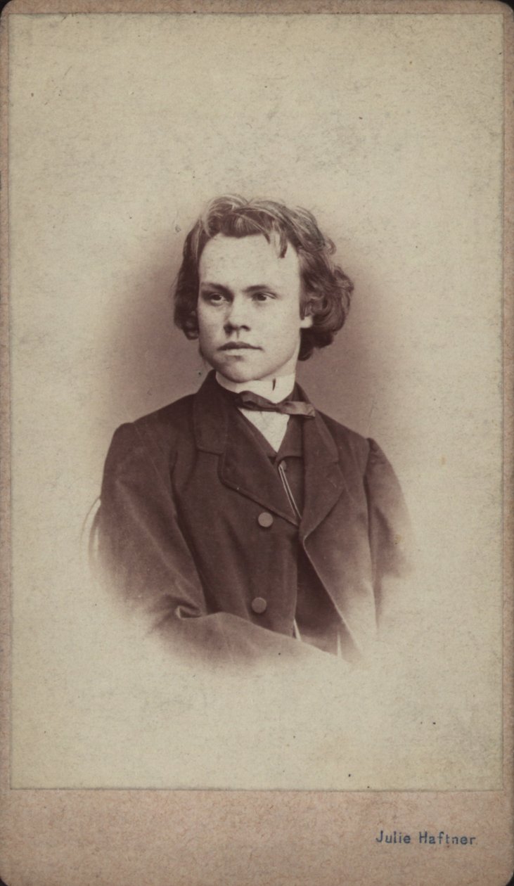 Retrato do compositor Anton Rubinstein 1829-1894. de Vienna . Photo studio Julie Haftner