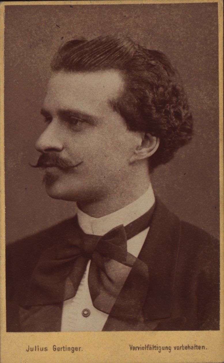Retrato do compositor Eduard Strauss 1835-1916, 1874. de Vienna . Photo studio Julius Gertinger